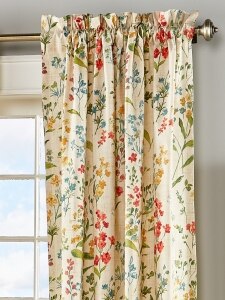 Garden Floral Rod Pocket Curtain Panels | Vermont Country Store