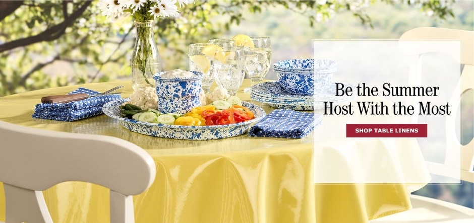 Be the Summer Host With the Most. Shop Table Linens
