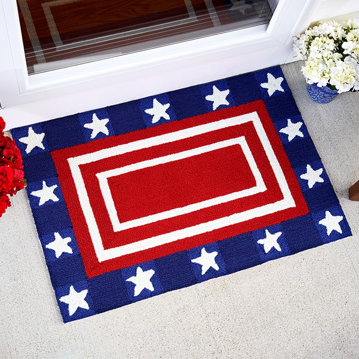 Patriotic Indoor/Outdoor Welcome Doormat