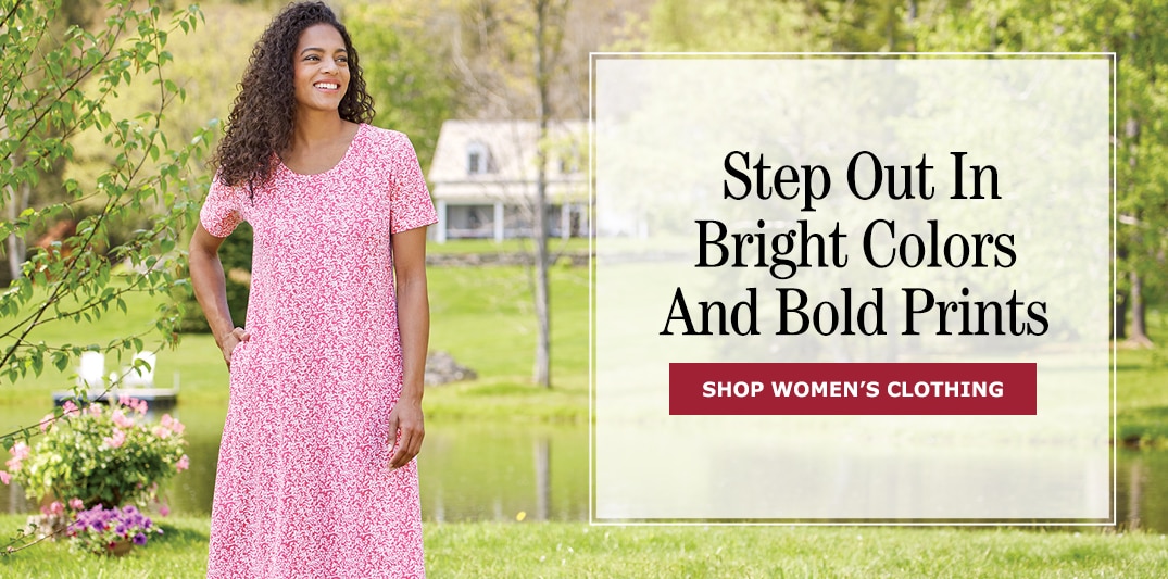 Step Out in Bright Colors and Bold Prints. Shop Women's Clothing