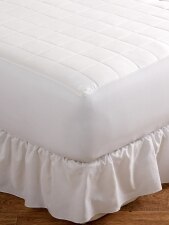 KKCD Brushed Fabric Mattress Topper with Elastic Straps,Bed