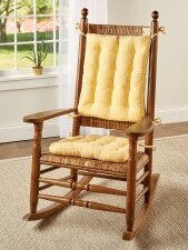 Essex Toile Rocking Chair Cushions | Latex Foam Chair Pads