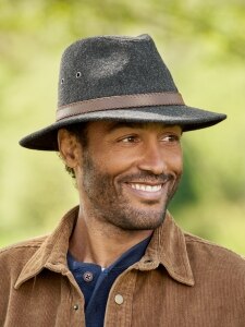 Mens Safari Hat | Water-Resistant Wool Blend Hat