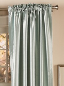 Shimmery Silk Look Rod Pocket Curtains with Back Tabs