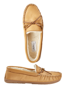 Mens Deerskin Moccasins with Pile Lining