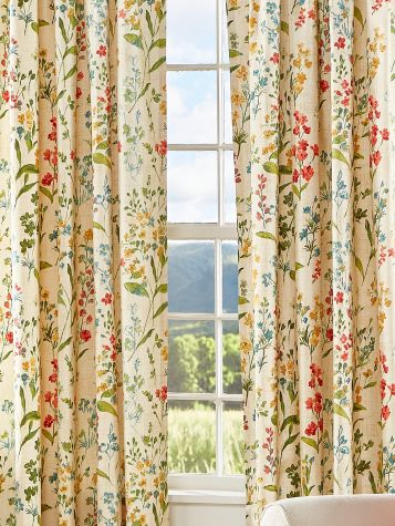 Garden Floral Rod Pocket Curtain Panels | Vermont Country Store
