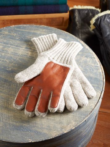 Genuine Leather Ragg Wool Gloves | Vermont Country Store