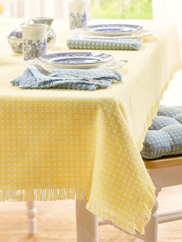 All-Cotton Tablecloths - Mountain Weave