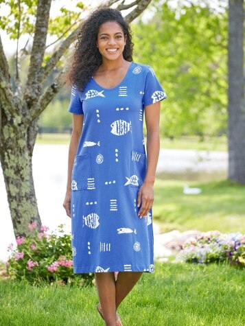 M.MAC Mid Length Rock Fish Dress | Vermont Country Store
