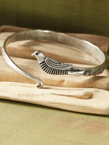 Handcrafted Engraved Bird Bracelet | Vermont Country Store