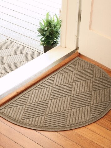 Half Circle in 3 Designs Waterhog Mat | Indoor Outdoor Doormats