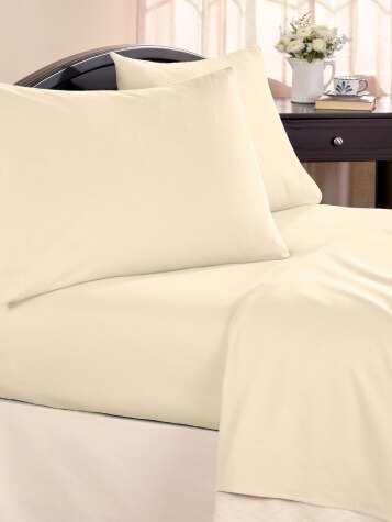 Shallow Pocket Flannel Sheet Set | Fitted Sheets for Slim Mattress