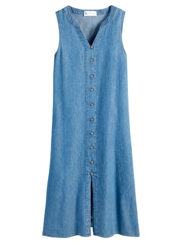 Button Front Dress | Ella Simone Denim Sundress | Denim Dress