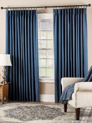 Wide Pinch Pleat Window Curtains | Vermont Country Store