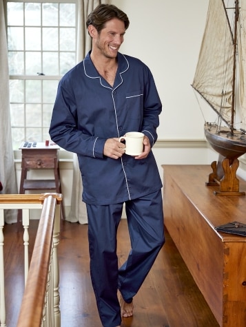 Mens Broadcloth Pajamas | Breathable Cotton PJs