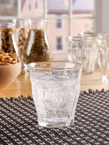 French Picardie Tumbler 6-Glass Set, in 4 Sizes - Clear - Beverage:12-5/8oz-Set/6 - The Vermont Country Store