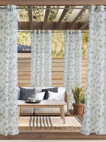 Botanical Breezes Indoor/Outdoor Grommet Top Sunshade Panel