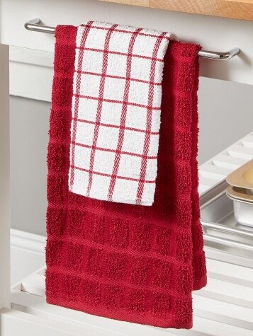 DG Collections Terry Kitchen Towels, 100% Cotton Kitchen Dish Towels, Set  of 6(Size: 18x28 Inches) - 400 GSM, Absorbent Terry Cloth Dish Towels, Very