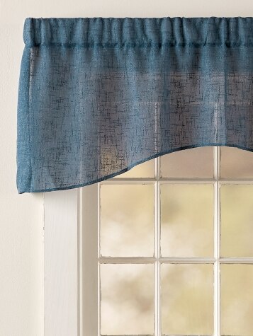 Sheer Linen Rod Pocket Window Valance | Vermont Country Store
