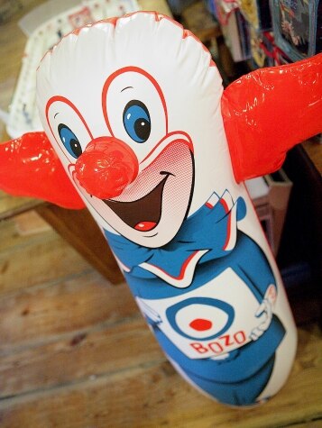 Bozo the Clown Inflatable Bop Bag | Retro Punching Bag