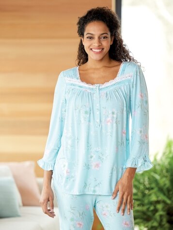 Eileen West Floral Modal Pajama Set