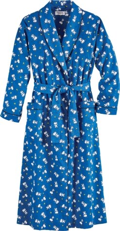 Womens Dancing Snoopy and Woodstock Flannel Robe