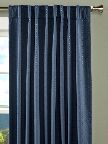 Blackout Rod Pocket Curtains with Back Tabs | Hudson Dot Curtains
