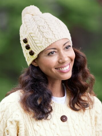 Pom Pom Hat | Irish Wool Hat | Women's Winter Hat