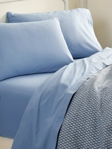 Ultra-Soft Cotton Flannel Sheet Set in Solid Colors