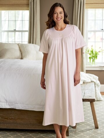 Calida Nightgown | Egyptian Cotton | Short Sleeve