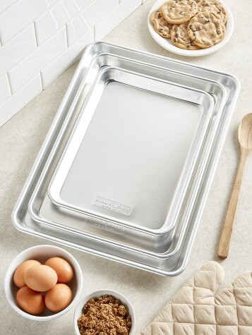 3-Piece Natural Aluminum Baking Pan Set by Nordic Ware - HapyDeals