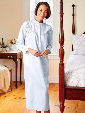 Satin Nightgown for Women | Brushed Cotton Sleepwear