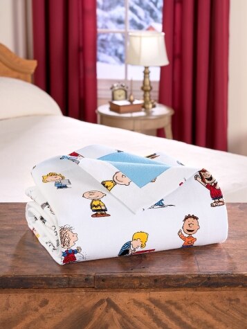Peanuts Gang Portuguese Cotton Flannel Blanket or Throw