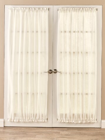 Sheer Linen Rod Pocket Door Curtain