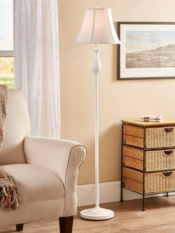 Touch Floor Lamp - White or Brass Finish