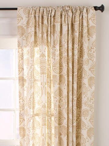 Country Floral All Cotton Rod Pocket Curtain