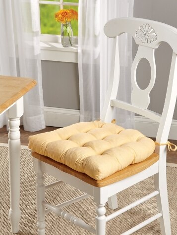 Solid Color Cotton Duck Chair Cushion Set | Jumbo Sized Chair Cushions