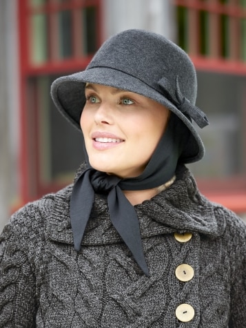 Hat with Scarf Attached | Virgin Wool Accessories