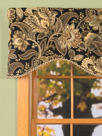 Paisley Jacobean Scalloped Window Valance | Vermont Country Store