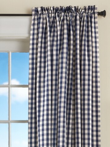Checkered Rod Pocket Curtain Panels | Vermont Country Store
