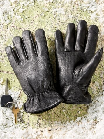 Mens Deerskin Leather Gloves with Thinsulate Lining