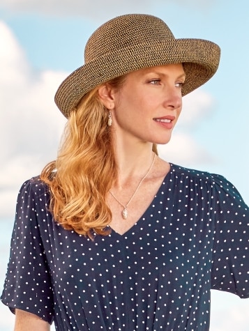 Cloche Sun Hat With Roll Up Brim | UPF Sun Protection