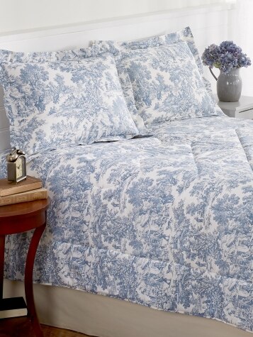 Classic French Toile Comforter - Decorative Cotton Comforter