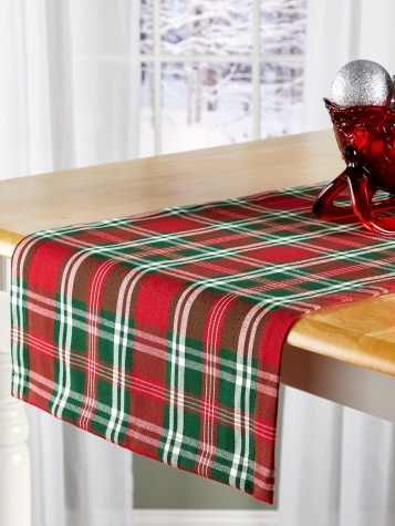 Christmas Table Runner | Plaid Table Runner | Holiday Linens