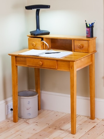 Shaker Style Writing Desk with Attached Hutch