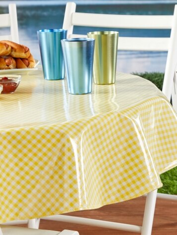 Heavy-Duty Print Oilcloth Tablecloth