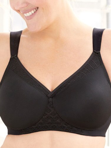 Seamless T Shirt Bra with Wide Padded Straps