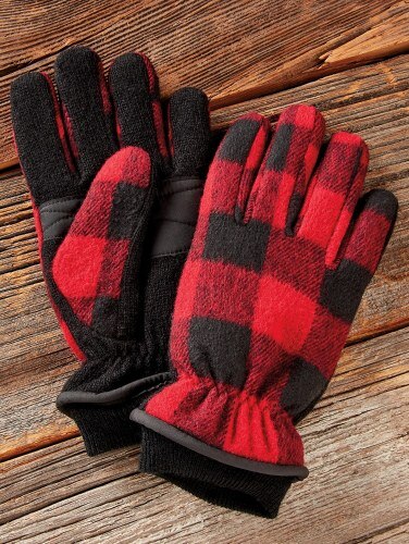 Unisex Buffalo Plaid Gloves | Fleece Lined Gloves