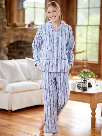 Lanz Classic Flannel Tyrolean Pajama Set