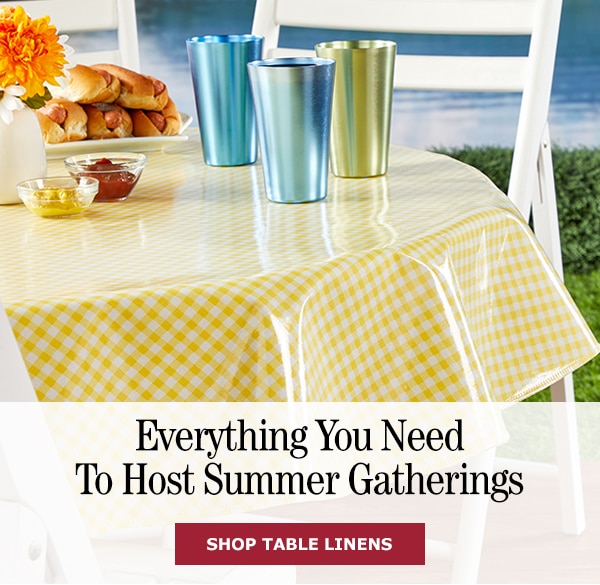 Everything You Need To Host Summer Gatherings. Shop Table Linens